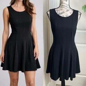 Alice + Olivia “Employed” Sleeveless Ponte Fit & Flare Dress Black Sz 6